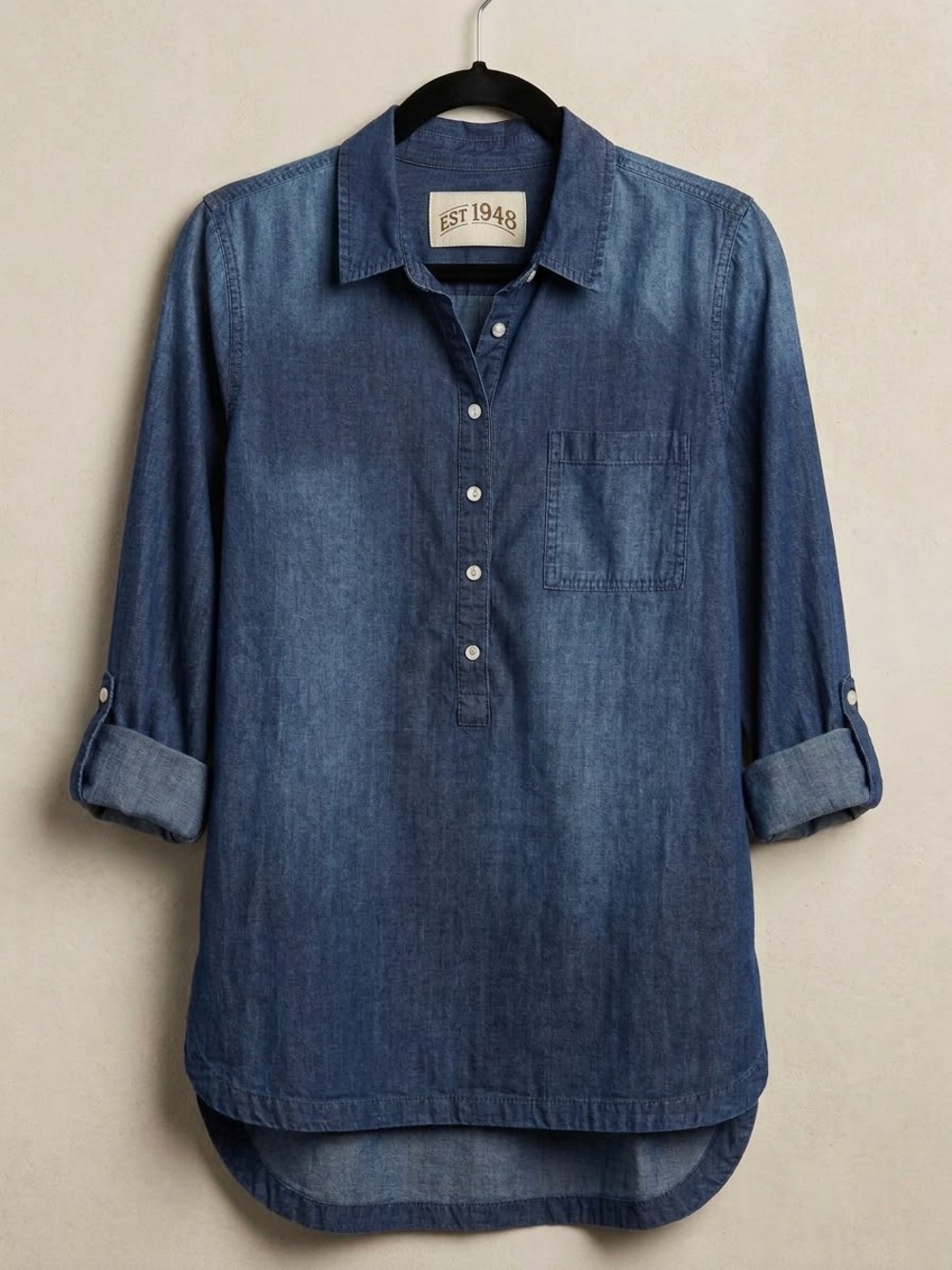 Women’s Denim Tunic Shirt - Blue